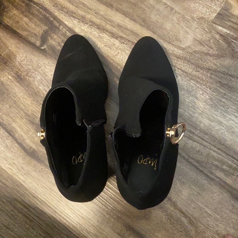 A black heeled booties from Impo